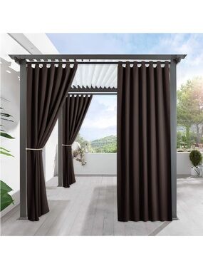 Outdoor Curtains for Patio Waterproof Tab Top Block Sunlight Thermal Insulated